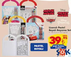 LİSANSLI PASTEL BOYALI BOYAMA SETİ fiyat ve kampanya bilgisi